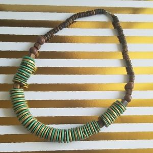 Wooden bead necklace